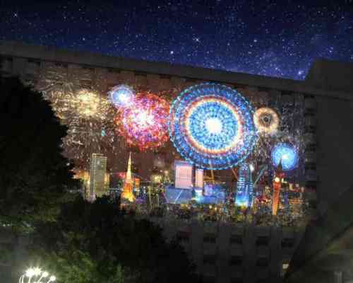 グランドプリンスホテル新高輪「プロジェクションマッピング高輪花火大会」