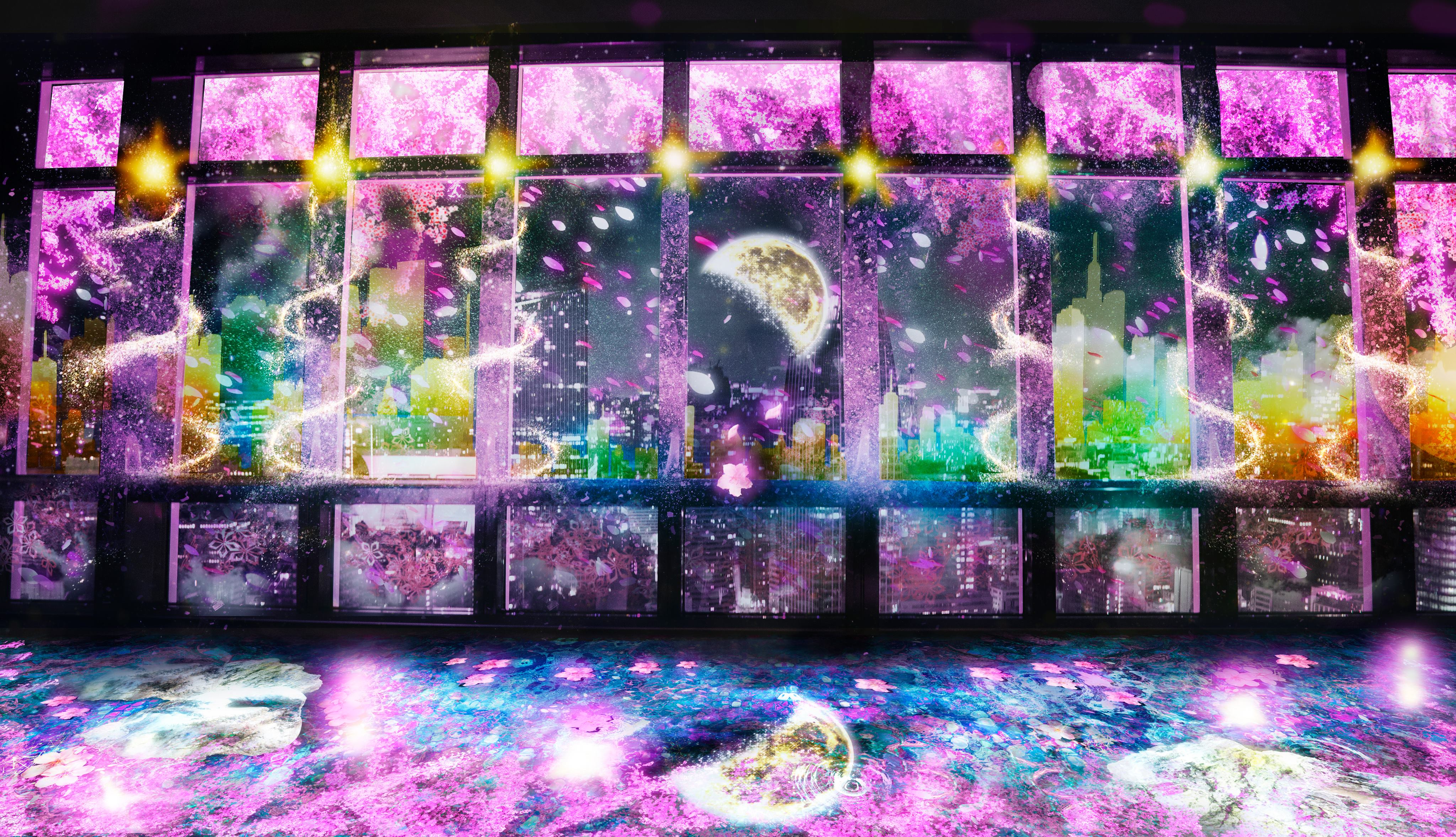 東京タワー「TOKYO TOWER CITY LIGHT FANTASIA ～YOZAKURA NIGHT～」